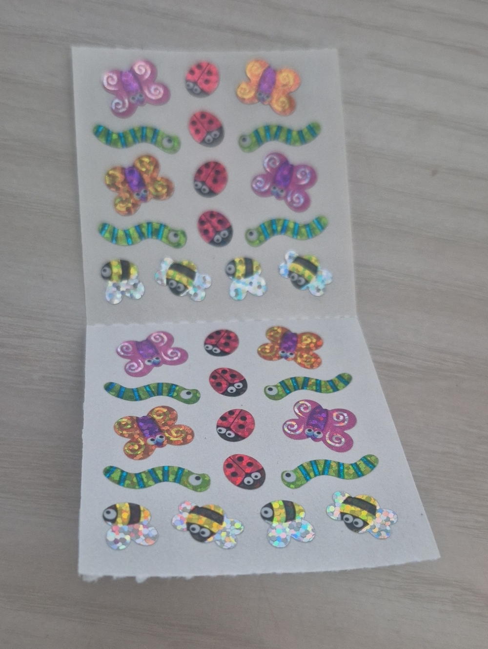 Cute Animal Holographic Stickers - Pink, Green, Yellow